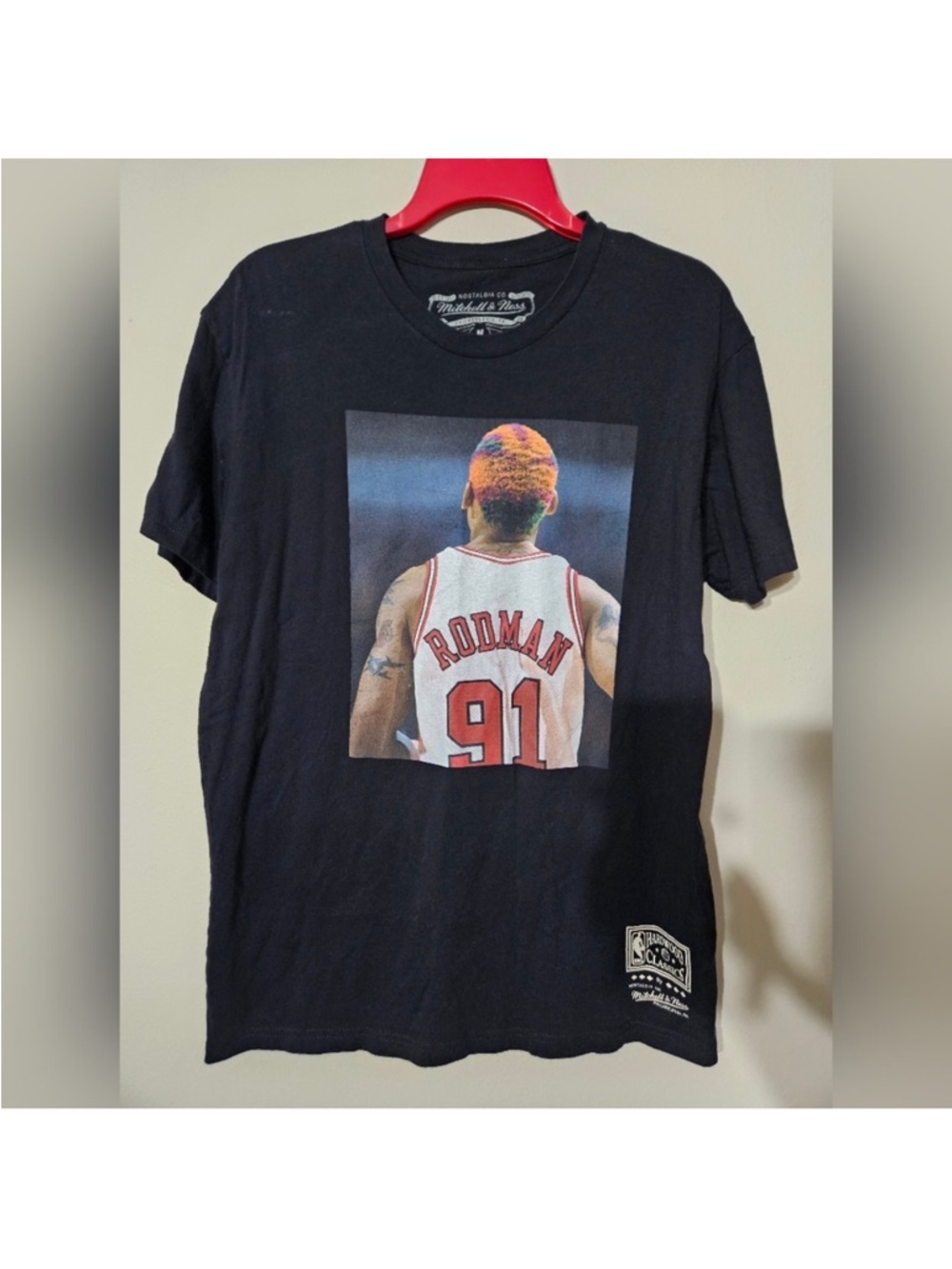 Dennis Rodman 91 Chicago Bulls Hardwood Classics T-Shirt size medium